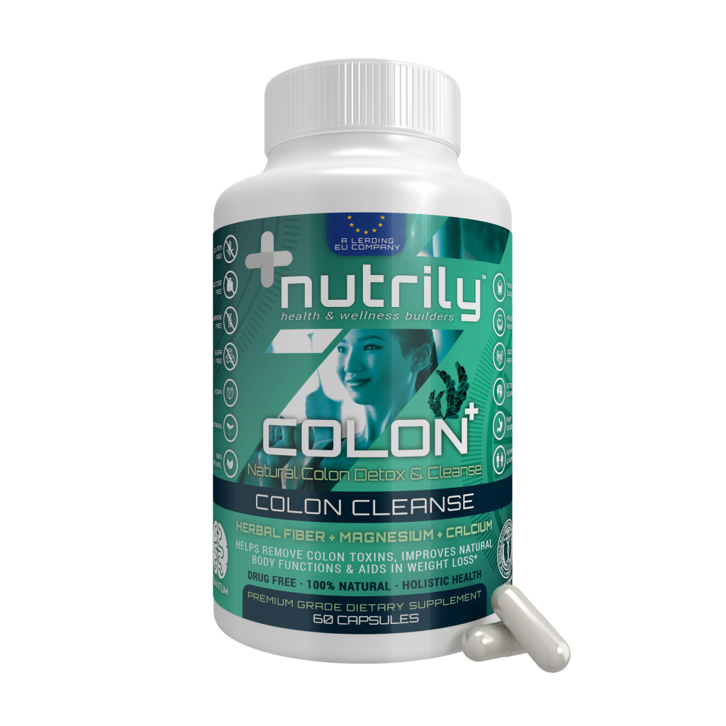 Colon+ Natural Colon Detox & Cleanse - Herbal Fiber + Magnesium + Calcium by Nutrily™