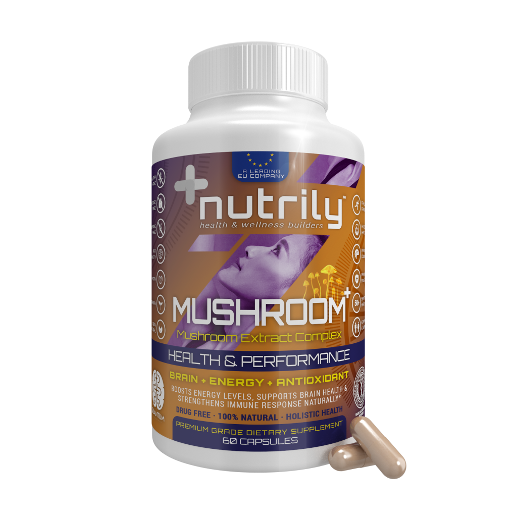 Mushroom+ Mushroom Extract Complex Performance - Brain + Energy + Antioxidant - Nutrily