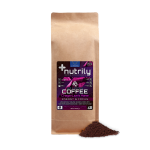 Premium Organic Coffee - Mushroom Fusion - Chaga + Lion's Mane - Sweet Nuts Flavor - 16oz - Nootropic + Memory + Energy - Solomon Coffee Blend by Nutrily™