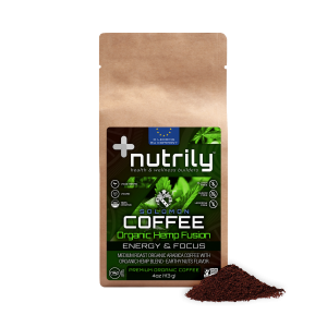 Premium Organic Coffee - Organic Hemp Fusion - Nuts Flavor - 4oz - Hemp Protein - Memory + Energy - Solomon Coffee Blend